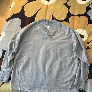Athleta, like new, vneck sweatshirt, light blue XL